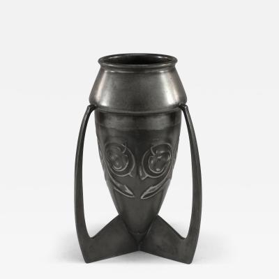 Archibald Knox Archibald Knox Liberty Co English Pewter 0226 an Embossed Pewter Rocket Vase