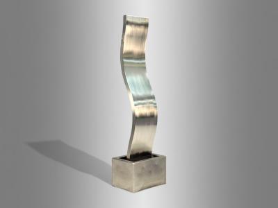 Archie Held Contemporary Stainless Steel Monumental Water Sculpture USA 2000