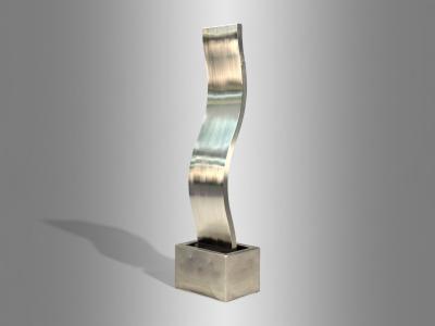 Archie Held Contemporary Stainless Steel Monumental Water Sculpture USA 2000