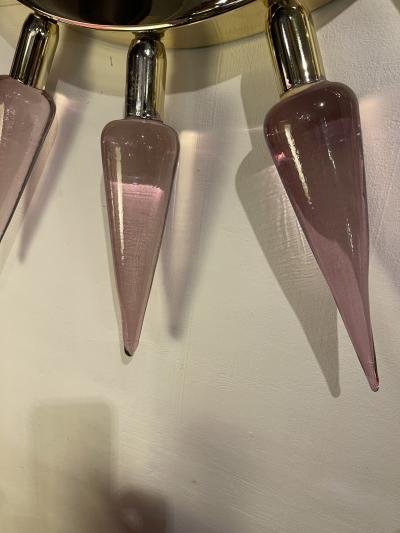 Archimede Seguso 1980s Sunburst mirror in the style of Archim de Seguso