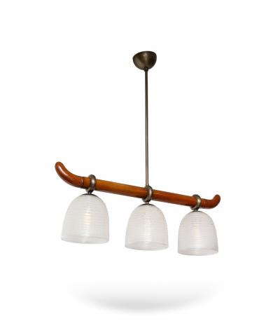 Archimede Seguso 3 Light Ceiling Fixture Attributed to Archimede Seguso