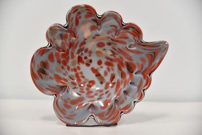 Archimede Seguso ARCHIMEDE SEGUSO Hand Crafted Oval Glass Bowl