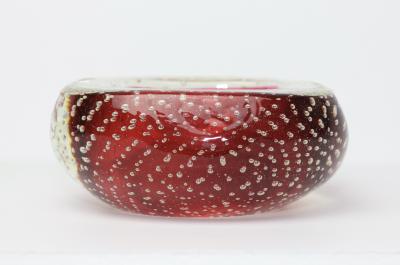 Archimede Seguso Archimede Seguso Bullicante Rose Interior Sommerso Bowl 1950 Italy