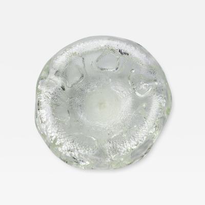 Archimede Seguso Archimede Seguso Glass Bowl with Silver Aventurine Fleck 1950 Italy