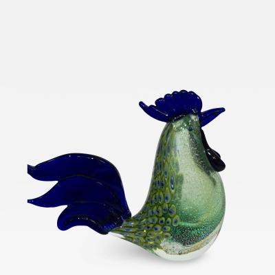 Archimede Seguso Archimede Seguso Italian Mid Century Modern Blue Green Bird Sculpture