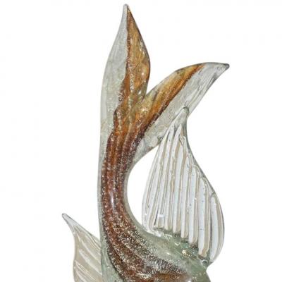 Archimede Seguso Archimede Seguso Italian Mid Century Modern Murano Glass Fish Sculpture