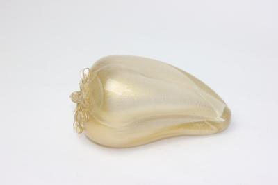 Archimede Seguso Archimede Seguso Murano Gold Fleck Glass Large Pepper Venice 1960 Italy