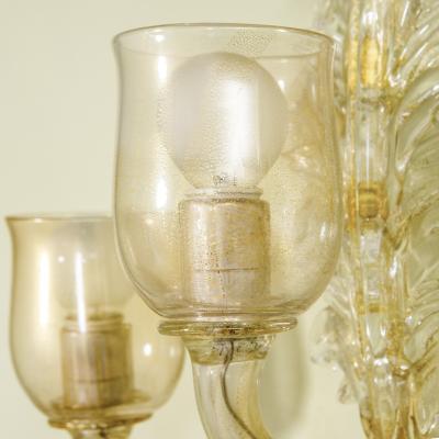 Archimede Seguso Archimede Seguso Pair of Wall Sconces in Murano Glass