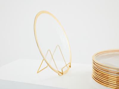 Archimede Seguso Archimede Seguso set of twelve plates Murano glass 1970