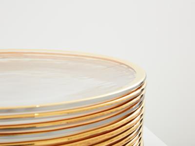 Archimede Seguso Archimede Seguso set of twelve plates Murano glass 1970