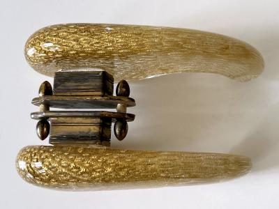 Archimede Seguso Exceptional Mid Century Murano Glass Push Pull Door Handles by Seguso 1950s