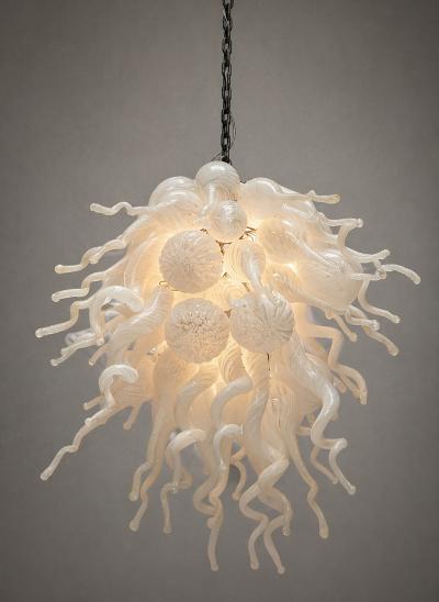 Archimede Seguso Large Vintage Murano Hand Blown Glass Chandelier Italian Modern Lighting