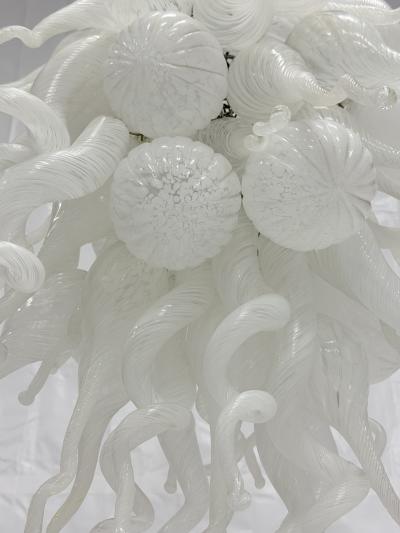 Archimede Seguso Large Vintage Murano Hand Blown Glass Chandelier Italian Modern Lighting