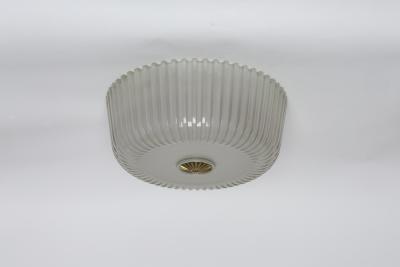 Archimede Seguso Murano glass flush mount light by Seguso Italy circa 1950s