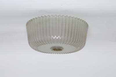 Archimede Seguso Murano glass flush mount light by Seguso Italy circa 1950s