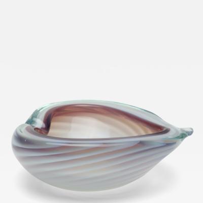 Archimede Seguso Optic Swirl Murano Art Glass Bowl by Archimede Seguso 1960 Italy