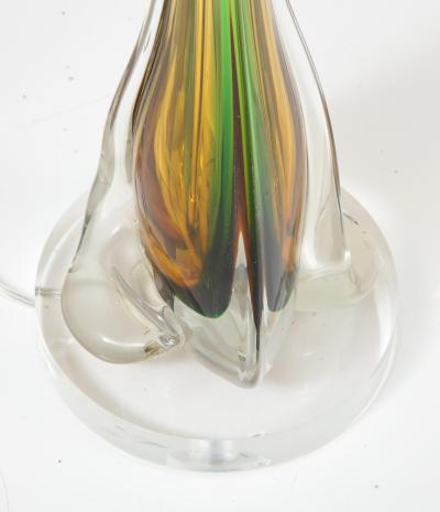 Archimede Seguso Pair of 1950s Large Murano Glass Lamps by Seguso