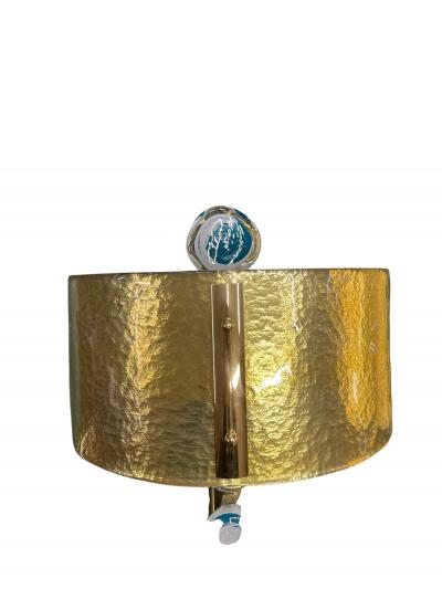 Archimede Seguso Pair of Murano glass sconces in the style of Archim de Seguso