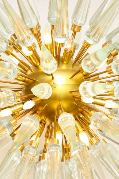 Archimede Seguso Rare Sputnik Murano glass chandelier