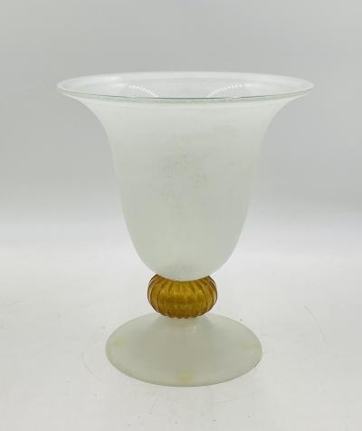 Archimede Seguso Signed Scavo Glass Vase by Archimede Seguso Murano Italy 20th Century