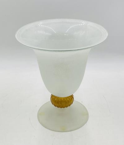 Archimede Seguso Signed Scavo Glass Vase by Archimede Seguso Murano Italy 20th Century