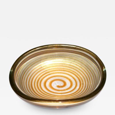 Archimede Seguso Spirale Centerpiece with Gold Inclusion