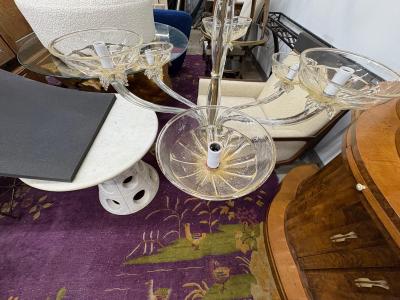 Archimede Seguso Stunning Murano GlassChandelier By Seguso