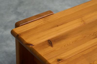 Architectural Coffee Table in Solid Pine 1970s