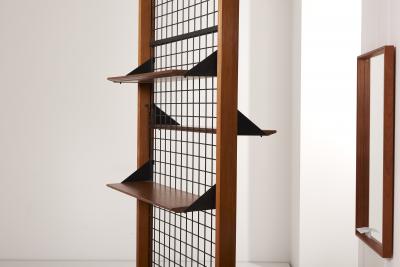 Architectural Desk with Bookshelf Italy 1960s