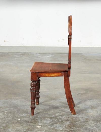 Architectural Hall Chairs A Pair