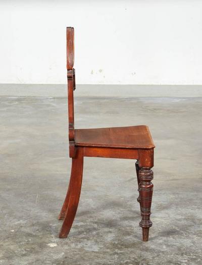 Architectural Hall Chairs A Pair