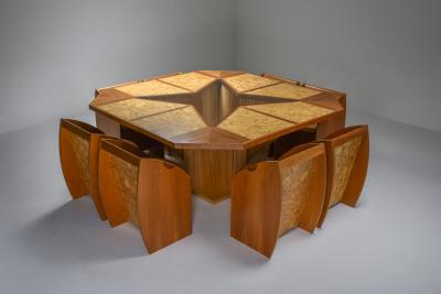 Architectural Minimalist Dining Set Modern Italy 1950s