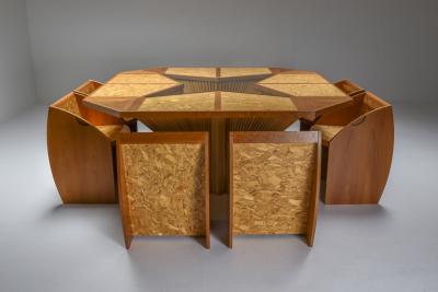 Architectural Minimalist Dining Set Modern Italy 1950s