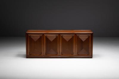 Architectural Modernist Sideboard France Mid 20th Century