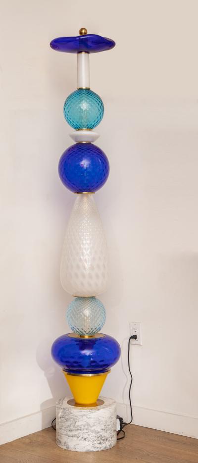 Architectural Murano Glass Totem Floor Lamp