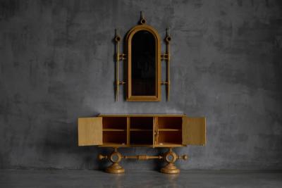 Architectural Revival Vanity Cabinet France 1960s