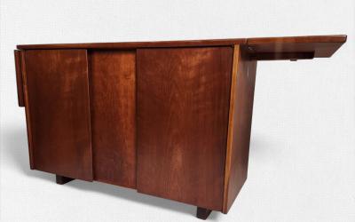 Arden Riddle Arden Riddle Studio Craft Unique Storage Cabinet Solid Cherry 1966