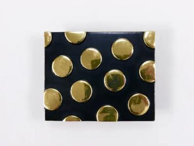 Argentor Of Vienna Mid Century Polka Dot Brass Storage Box Austria 1950s