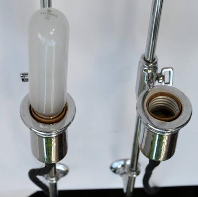 Arizona Biltmore Chrome Plated Adjustable Sconces from 1929 Rare