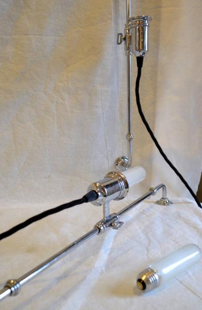 Arizona Biltmore Chrome Plated Adjustable Sconces from 1929 Rare