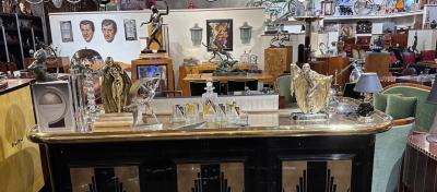 Armand Lemo Bronze Art Deco Veil Dancer by Armand Lemo on Marble