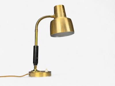 Armaturhantverk Tibro Brass Adjustable Desk Lamp Sweden 1960s
