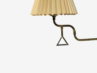 Armaturhantverk Tibro Wall Light Brass Pleated Fabric Sweden 1970s