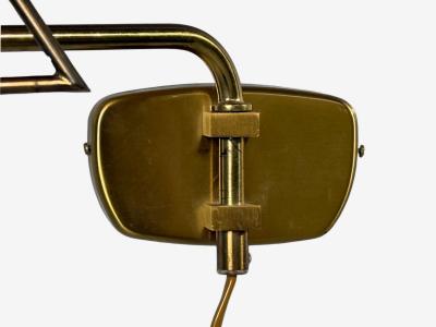 Armaturhantverk Tibro Wall Light Brass Pleated Fabric Sweden 1970s