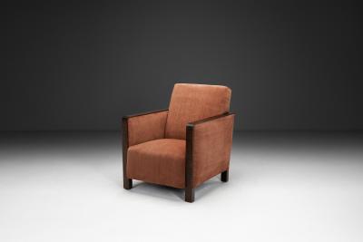 Armchair Upholstered in Dusty Pink Fabric Sweden 1930s