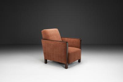 Armchair Upholstered in Dusty Pink Fabric Sweden 1930s
