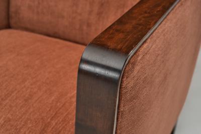 Armchair Upholstered in Dusty Pink Fabric Sweden 1930s