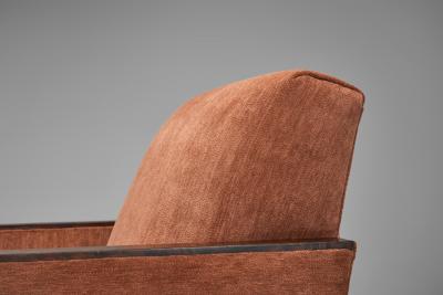 Armchair Upholstered in Dusty Pink Fabric Sweden 1930s