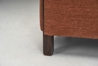 Armchair Upholstered in Dusty Pink Fabric Sweden 1930s