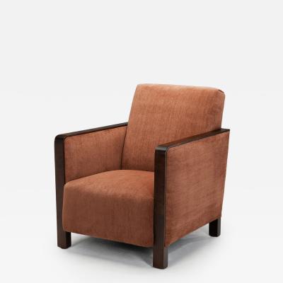 Armchair Upholstered in Dusty Pink Fabric Sweden 1930s